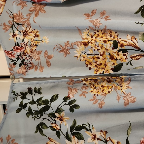 Blue flowered rompers l/s, short part is lined. - Picture 5 of 8